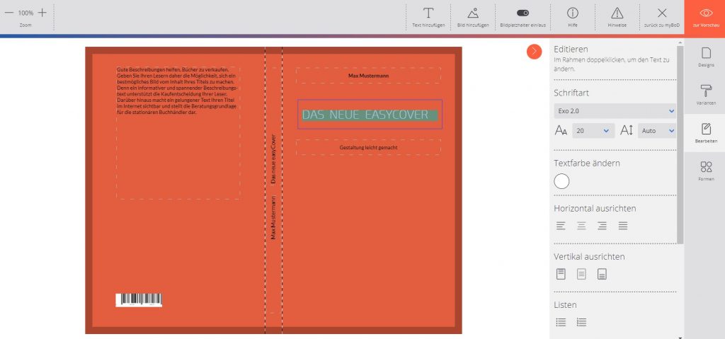 Rotes Buchcover